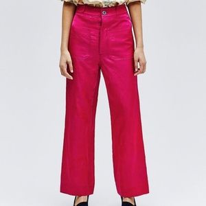 Horses atelier high waisted trousers magenta